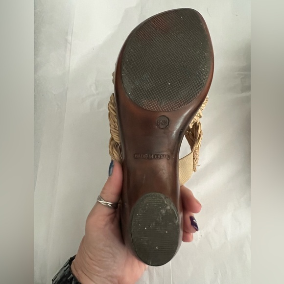 Woven wedge heeled slides by Coldwater Creek in size 6 1/2 - Picture 13 of 16